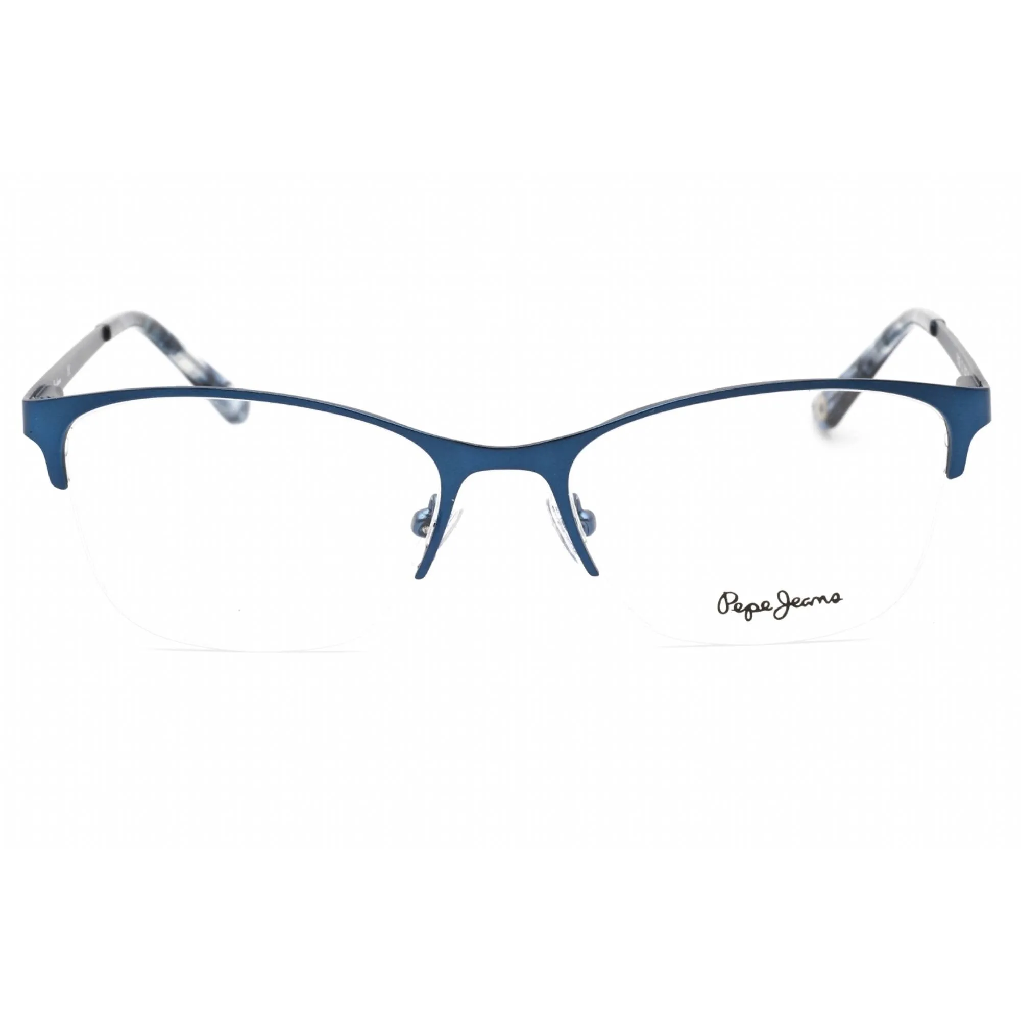 Pepe Jeans Women's Eyeglasses - Blue Metal Cat Eye Frame Clear Demo Lens | PJ1385 C2