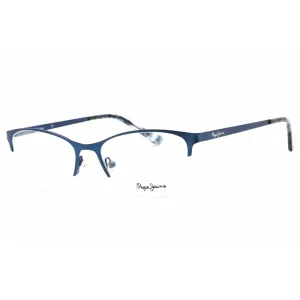 Pepe Jeans Women's Eyeglasses - Blue Metal Cat Eye Frame Clear Demo Lens | PJ1385 C2
