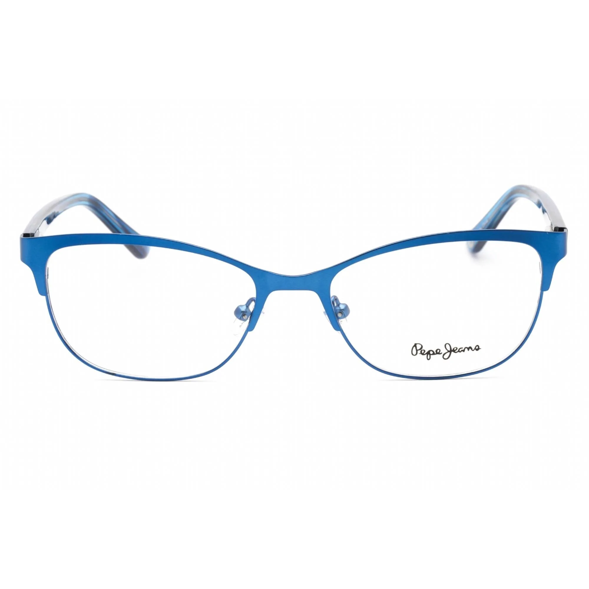 Pepe Jeans Women's Eyeglasses - Blue Metal Cat Eye Frame Clear Demo Lens | PJ1389 C2