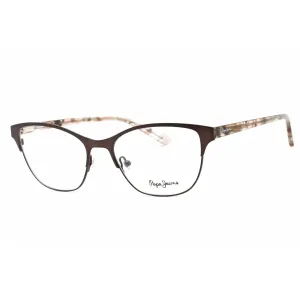 Pepe Jeans Women's Eyeglasses - Brown Metal Cat Eye Frame Clear Demo Lens | PJ1386 C1