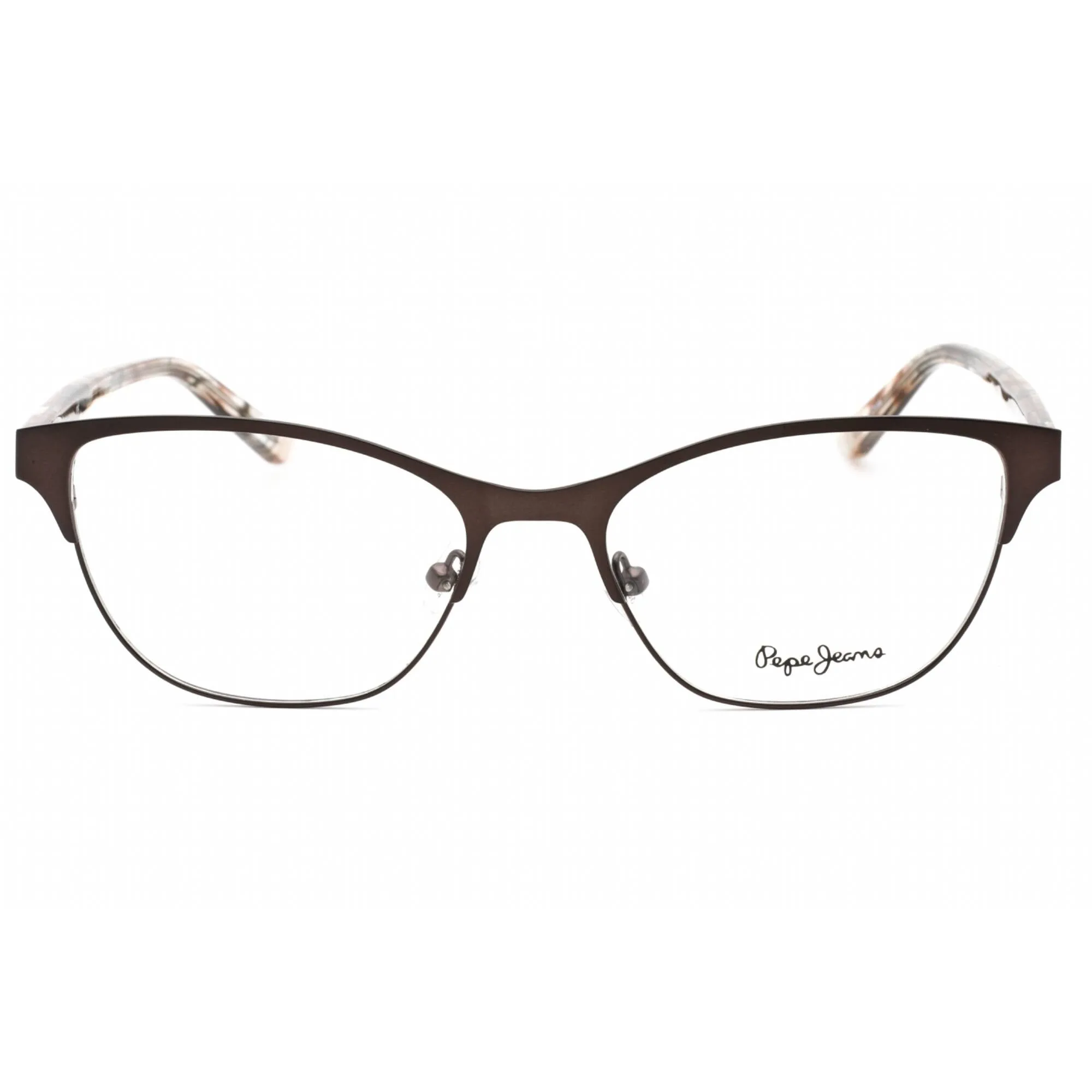 Pepe Jeans Women's Eyeglasses - Brown Metal Cat Eye Frame Clear Demo Lens | PJ1386 C1