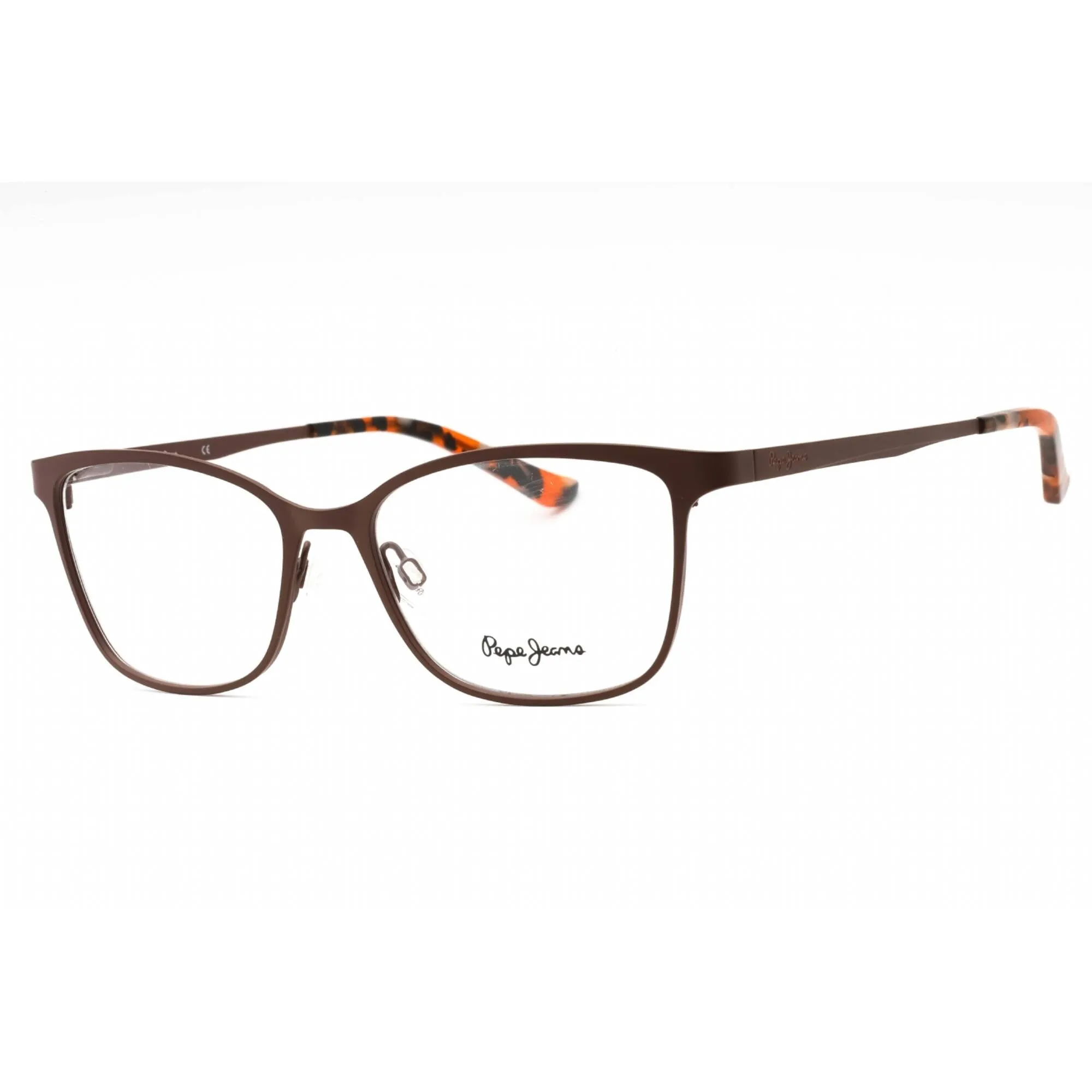 Pepe Jeans Women's Eyeglasses - Brown Metal Cat Eye Full Rim Frame | PJ1249 C2