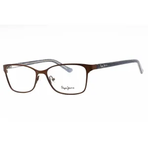 Pepe Jeans Women's Eyeglasses - Brown Metal Rectangular Full Rim Frame | PJ1220 C2