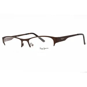 Pepe Jeans Women's Eyeglasses - Brown Metal Rectangular Half Rim Frame | PJ1114 C4