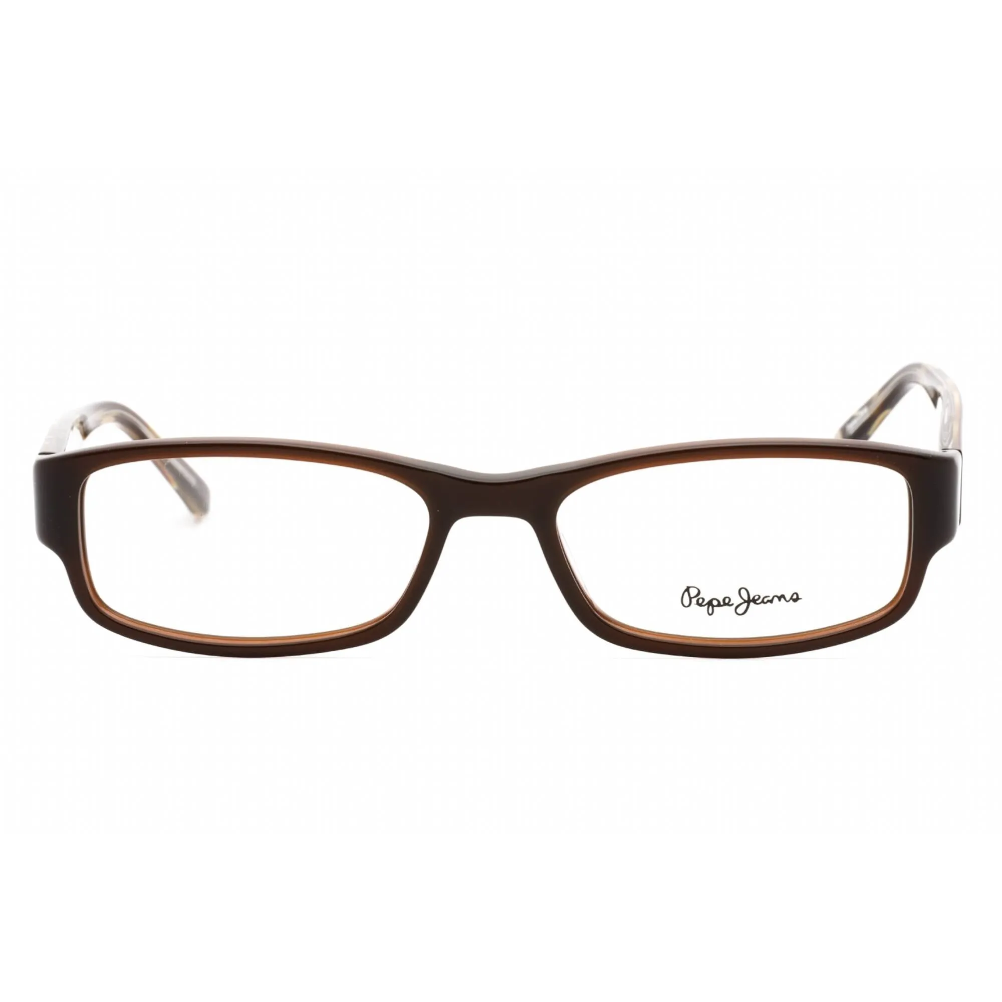 Pepe Jeans Women's Eyeglasses - Brown Plastic Rectangular Full Rim Frame | PJ3067 C2