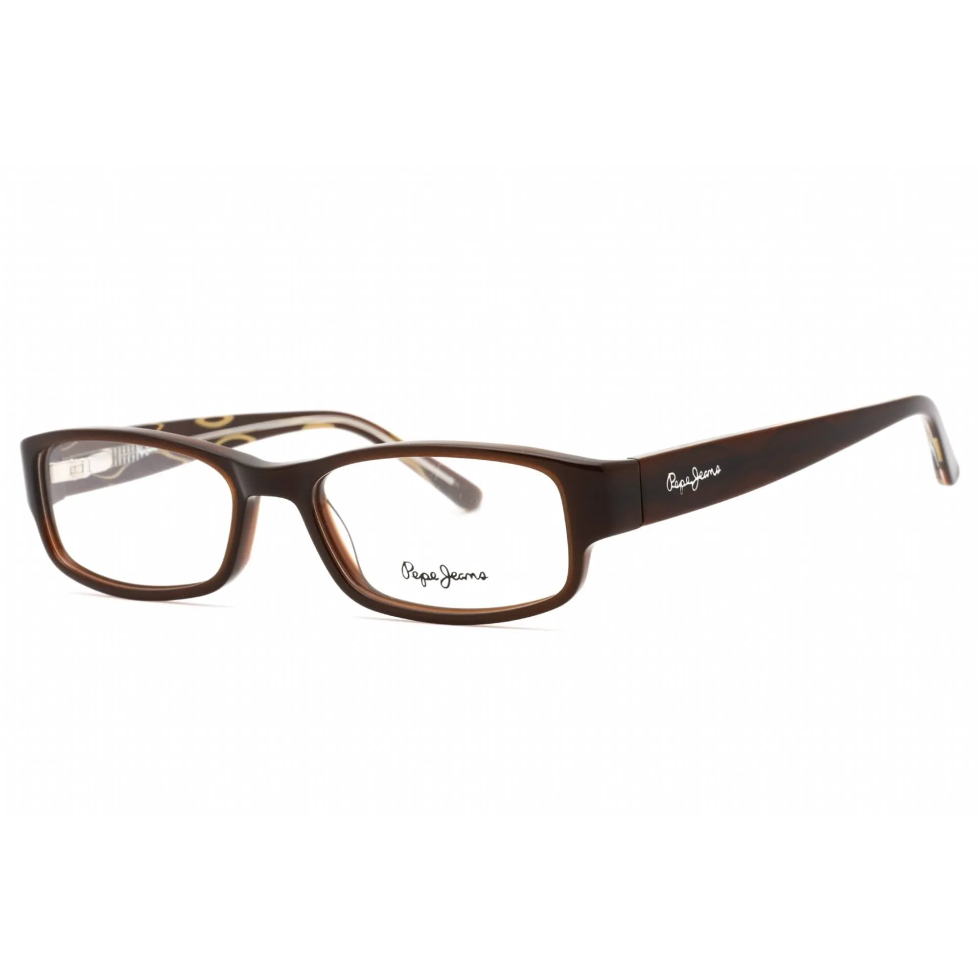 Pepe Jeans Women's Eyeglasses - Brown Plastic Rectangular Full Rim Frame | PJ3067 C2