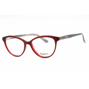 Pepe Jeans Women's Eyeglasses - Burgundy Plastic Cat Eye Full Rim Frame | PJ3190 C3