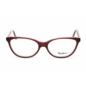 Pepe Jeans Women's Eyeglasses - Burgundy Plastic Cat Eye Full Rim Frame | PJ3317 C3