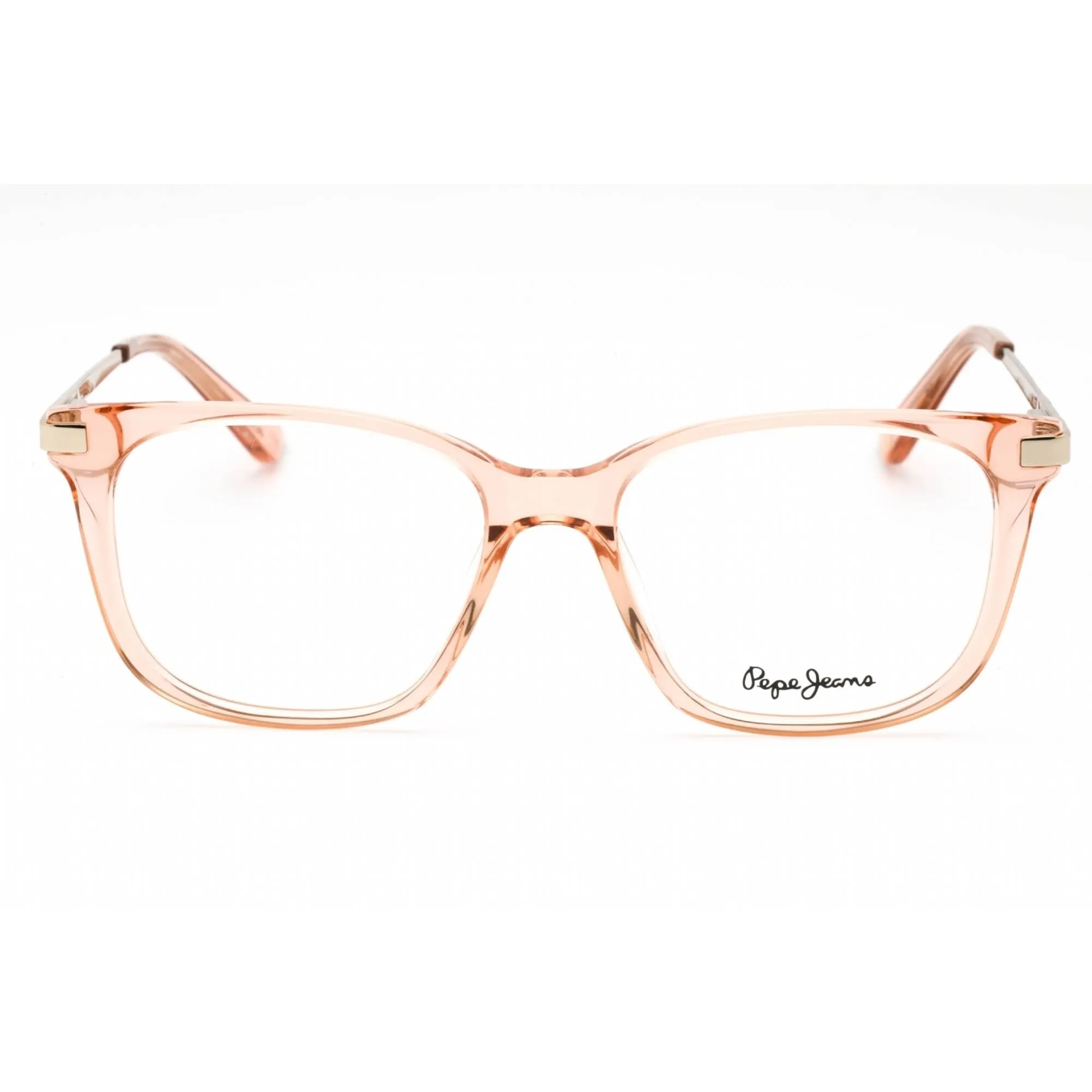 Pepe Jeans Women's Eyeglasses - Crystal Amber Plastic Square Full Rim | PJ3430 C5