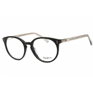 Pepe Jeans Women's Eyeglasses - Gloss Black Plastic Round Full Rim Frame | PJ3475 C5