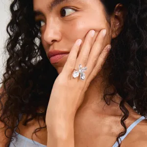 Pilgrim Dream Statement Ring Silver Plated
