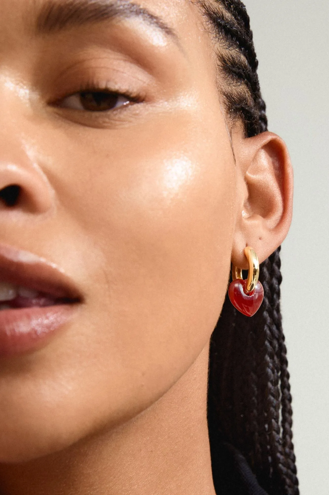 Pilgrim Kendall Recycled Earrings Gold Red