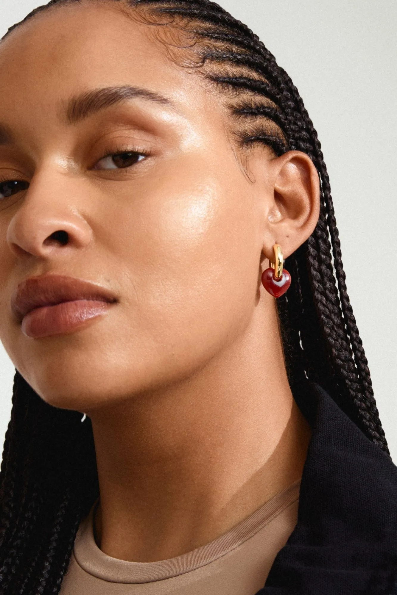 Pilgrim Kendall Recycled Earrings Gold Red