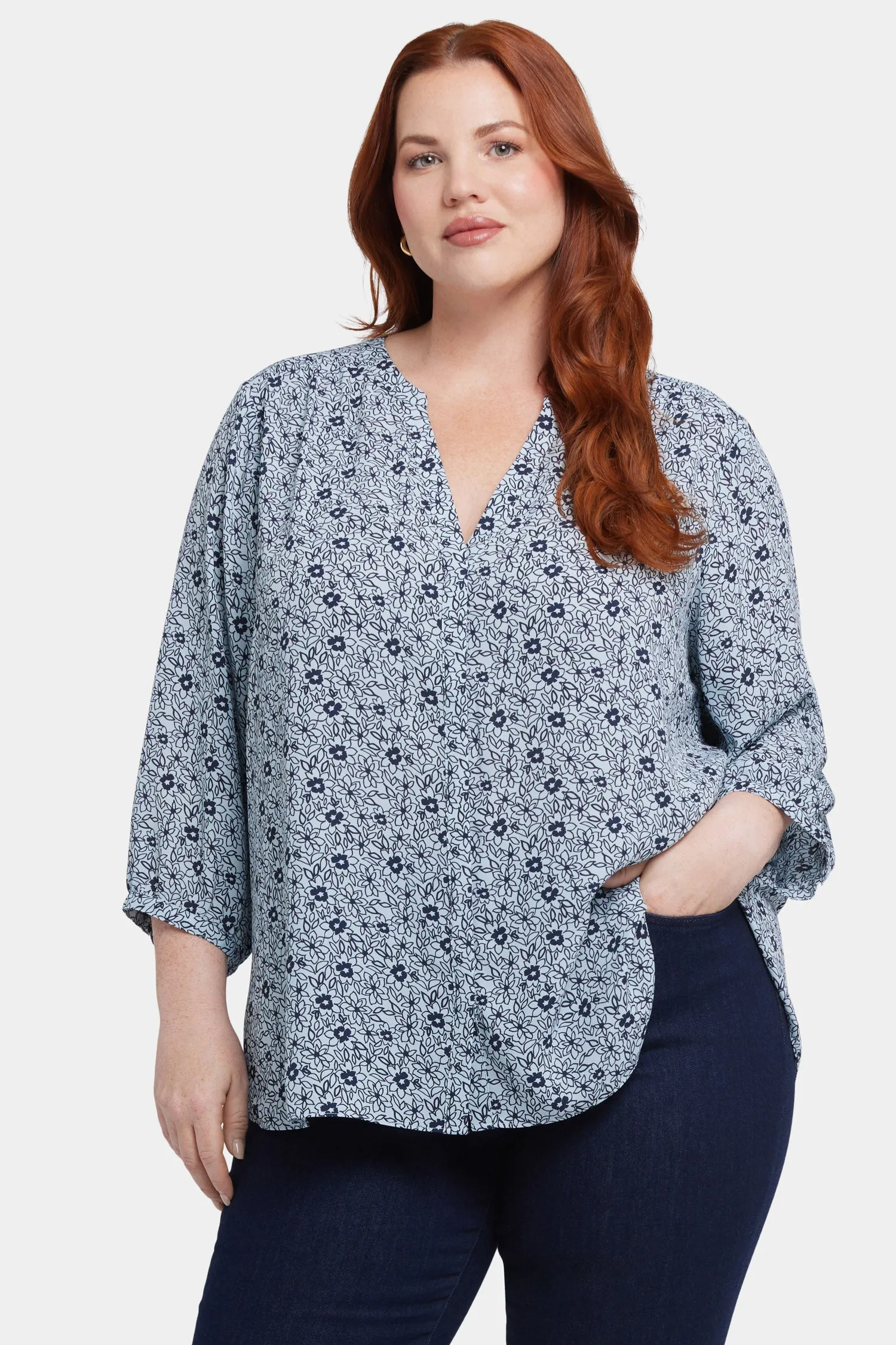 Pintuck Blouse In Plus Size - Cora Creek