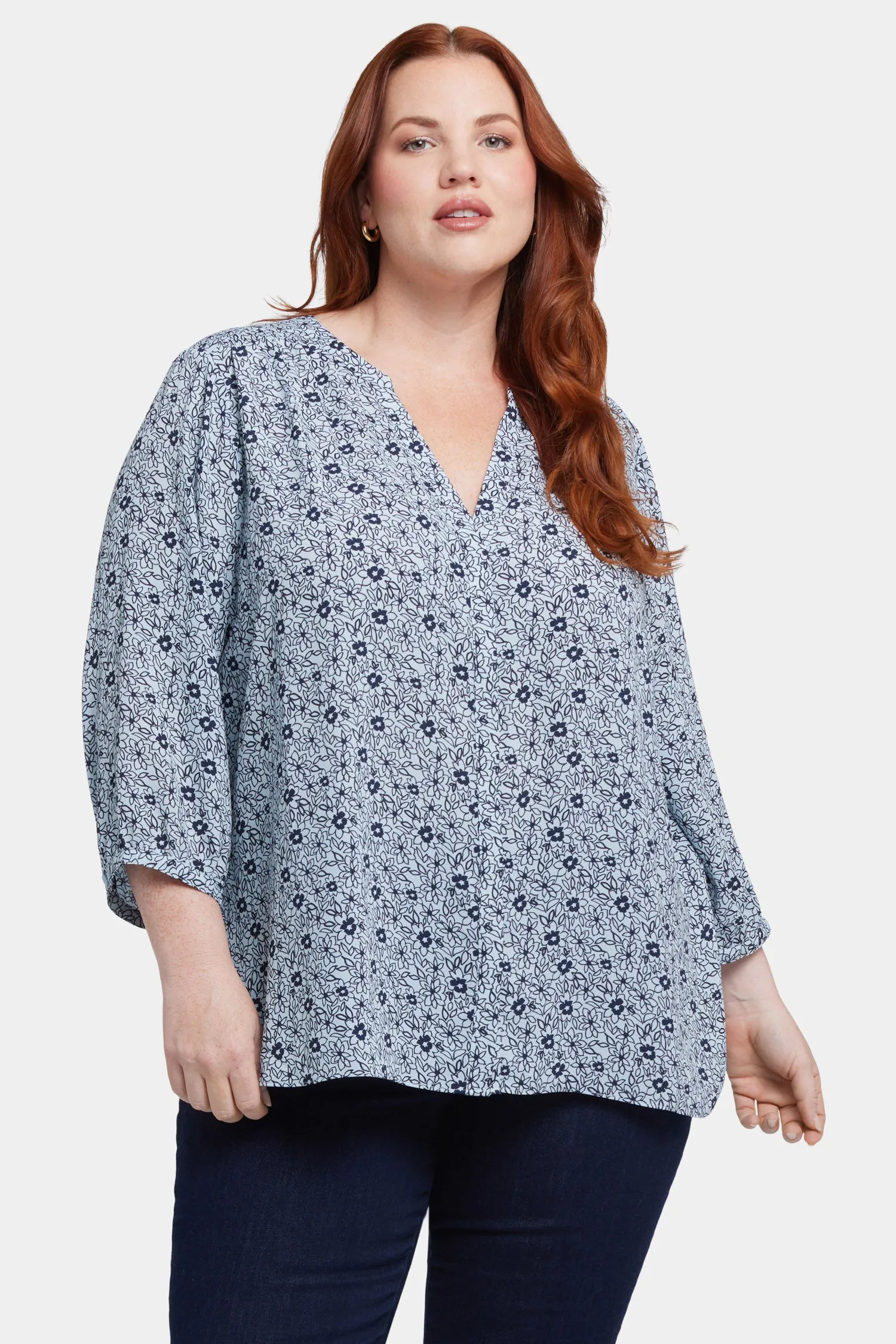 Pintuck Blouse In Plus Size - Cora Creek