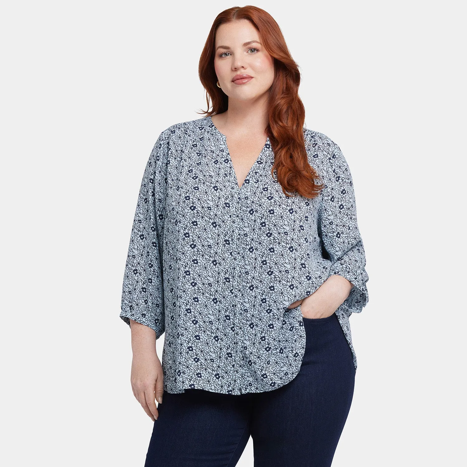 Pintuck Blouse In Plus Size - Cora Creek
