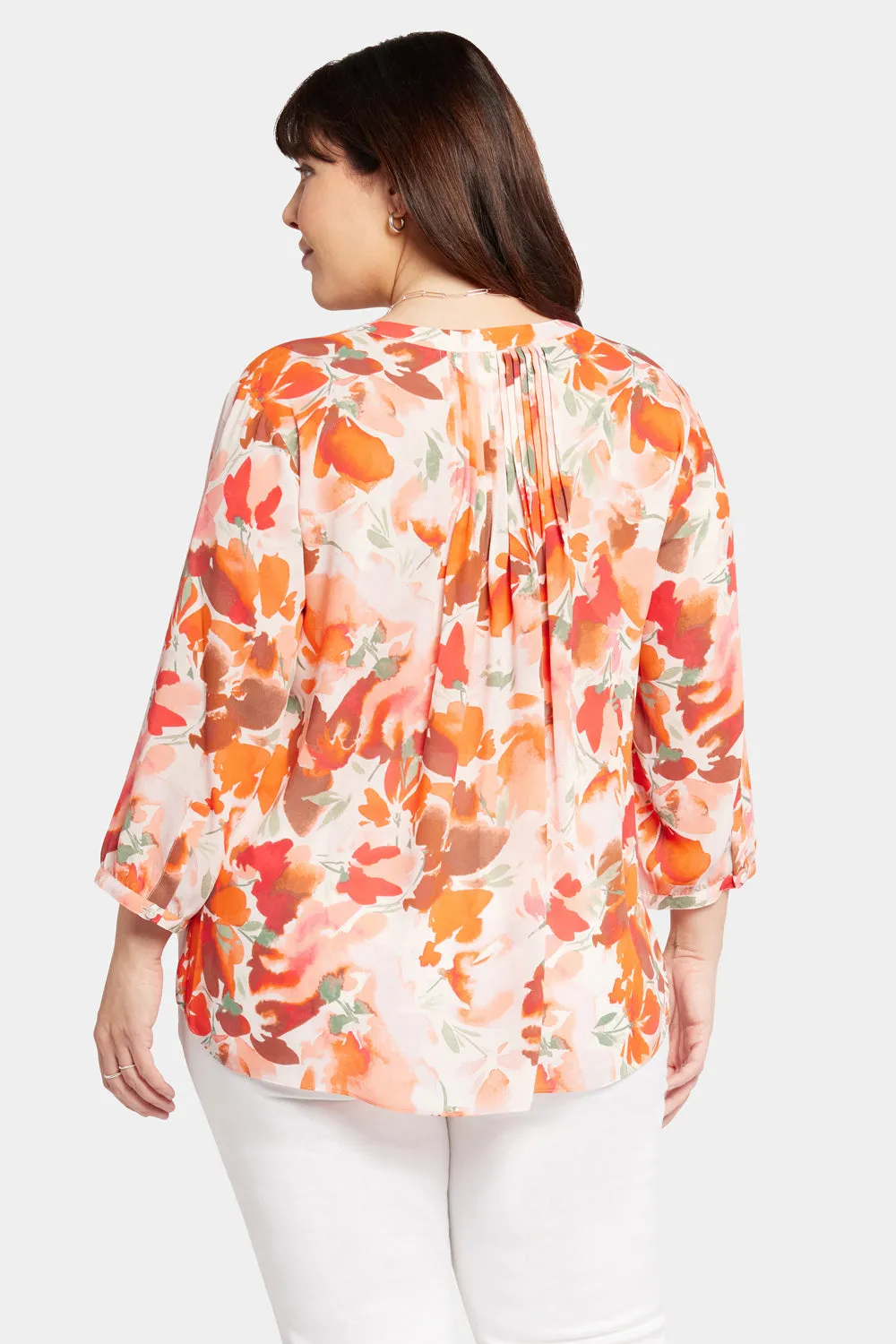 Pintuck Blouse In Plus Size - Utopia