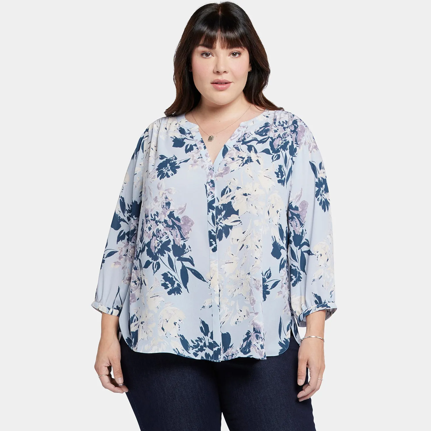 Pintuck Blouse In Plus Size - Valley Faire