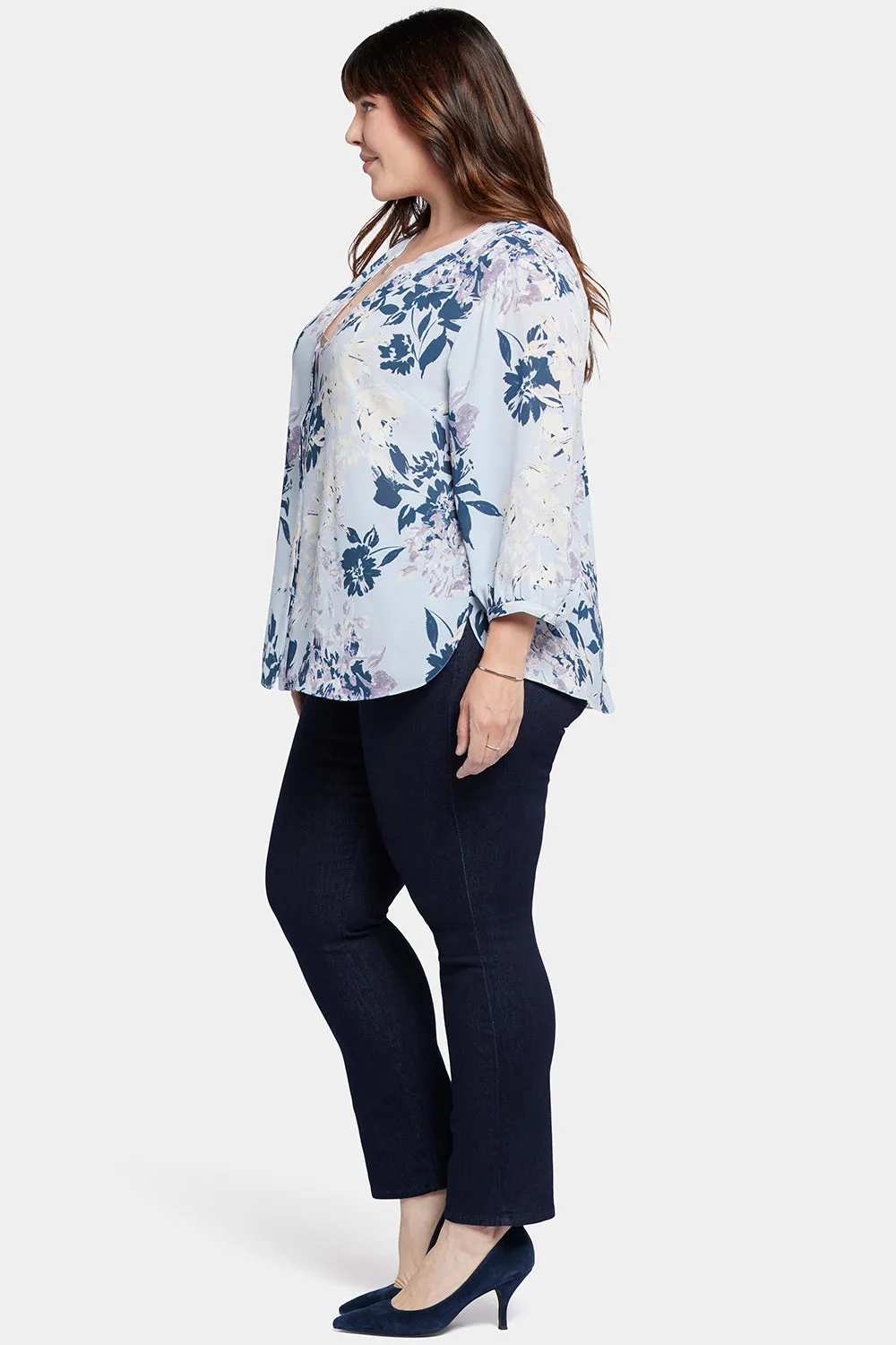 Pintuck Blouse In Plus Size - Valley Faire