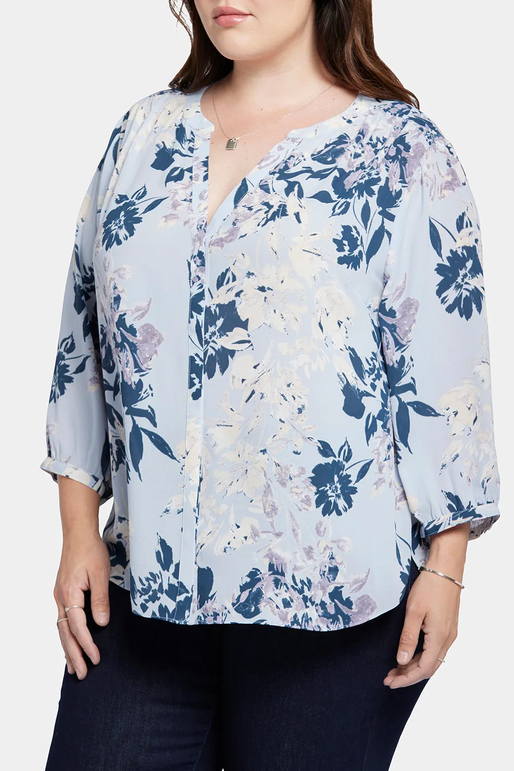 Pintuck Blouse In Plus Size - Valley Faire