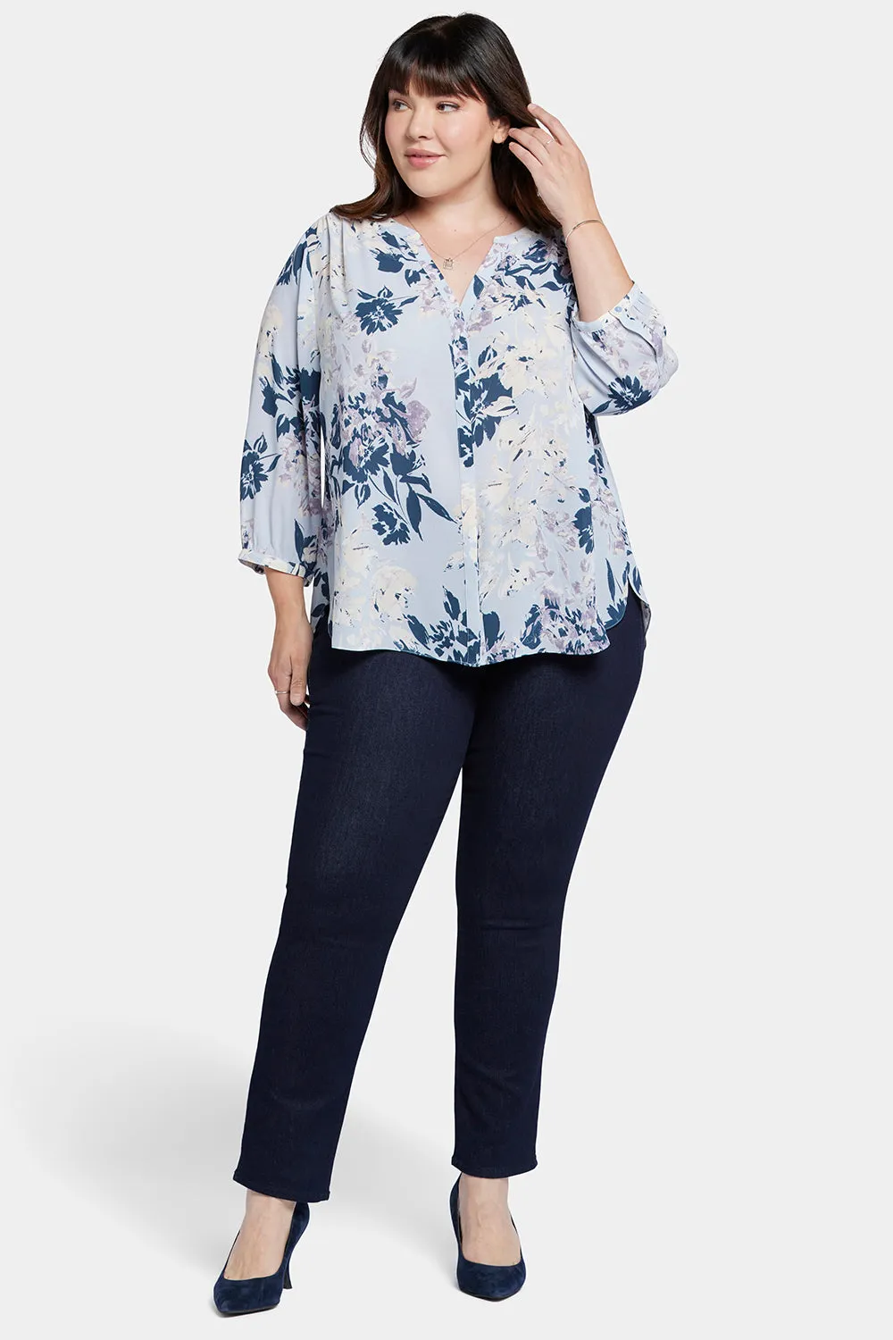 Pintuck Blouse In Plus Size - Valley Faire