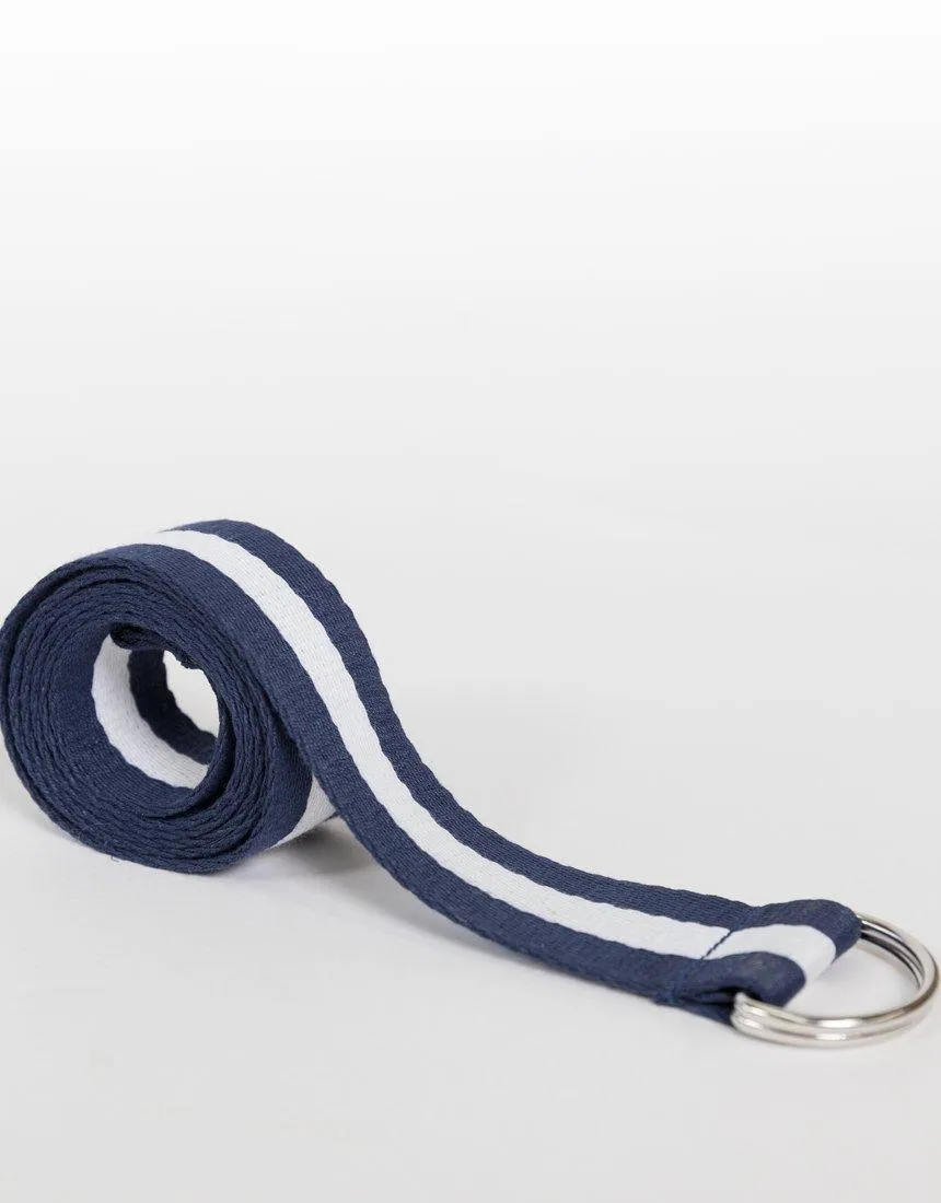 Portsea D-Ring Belt - Navy/White