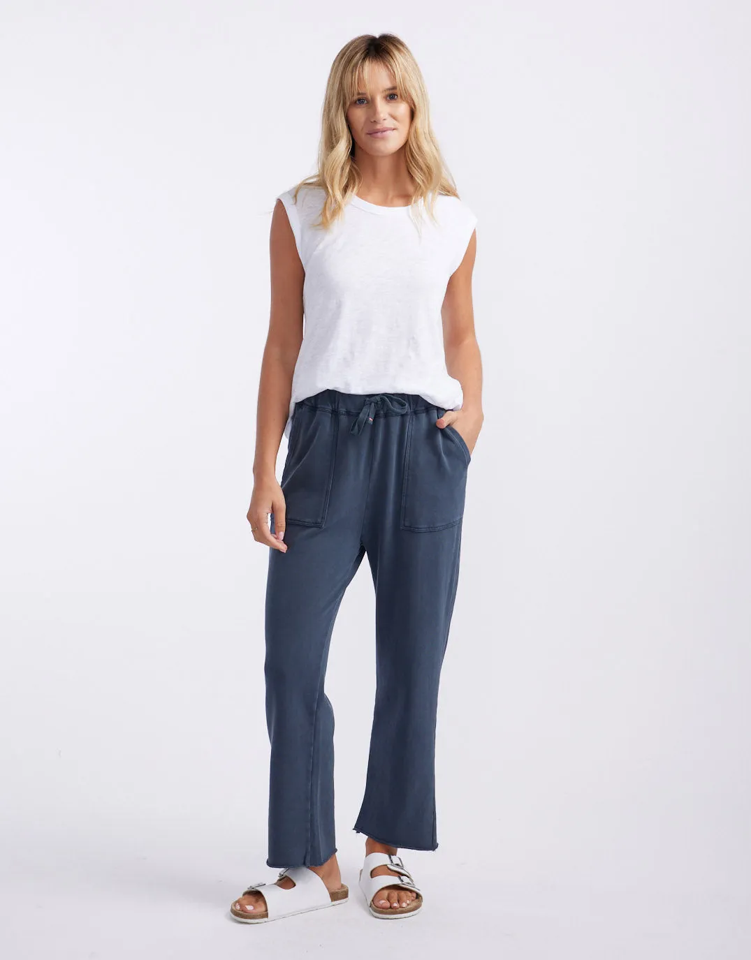 Raw Edge Lounge Pant - Washed Navy