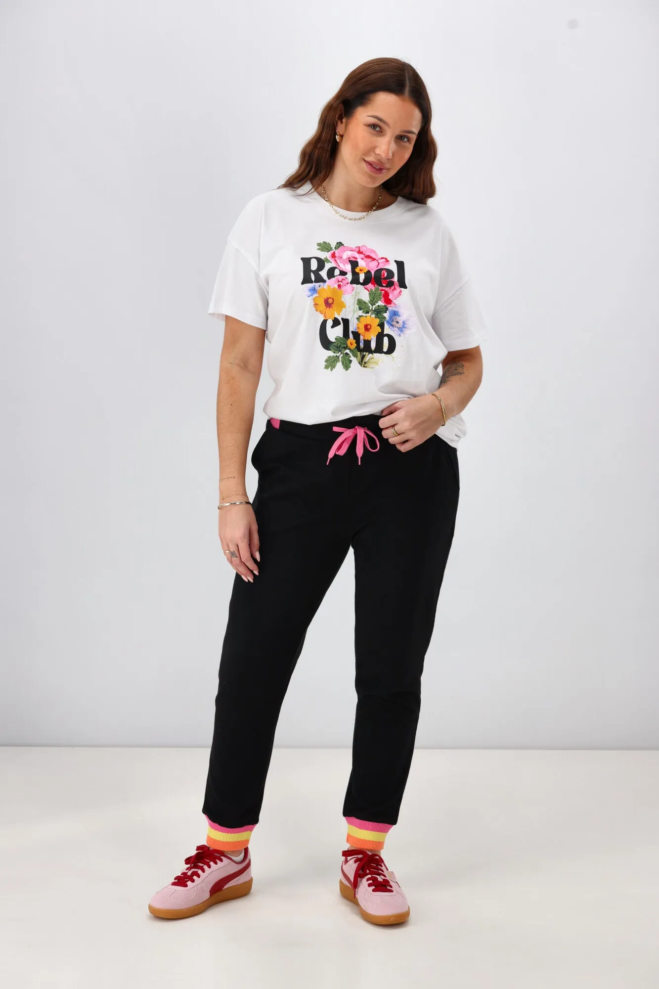 Rebel Club Keeley Track Pant Black Pre-Order Due Late May
