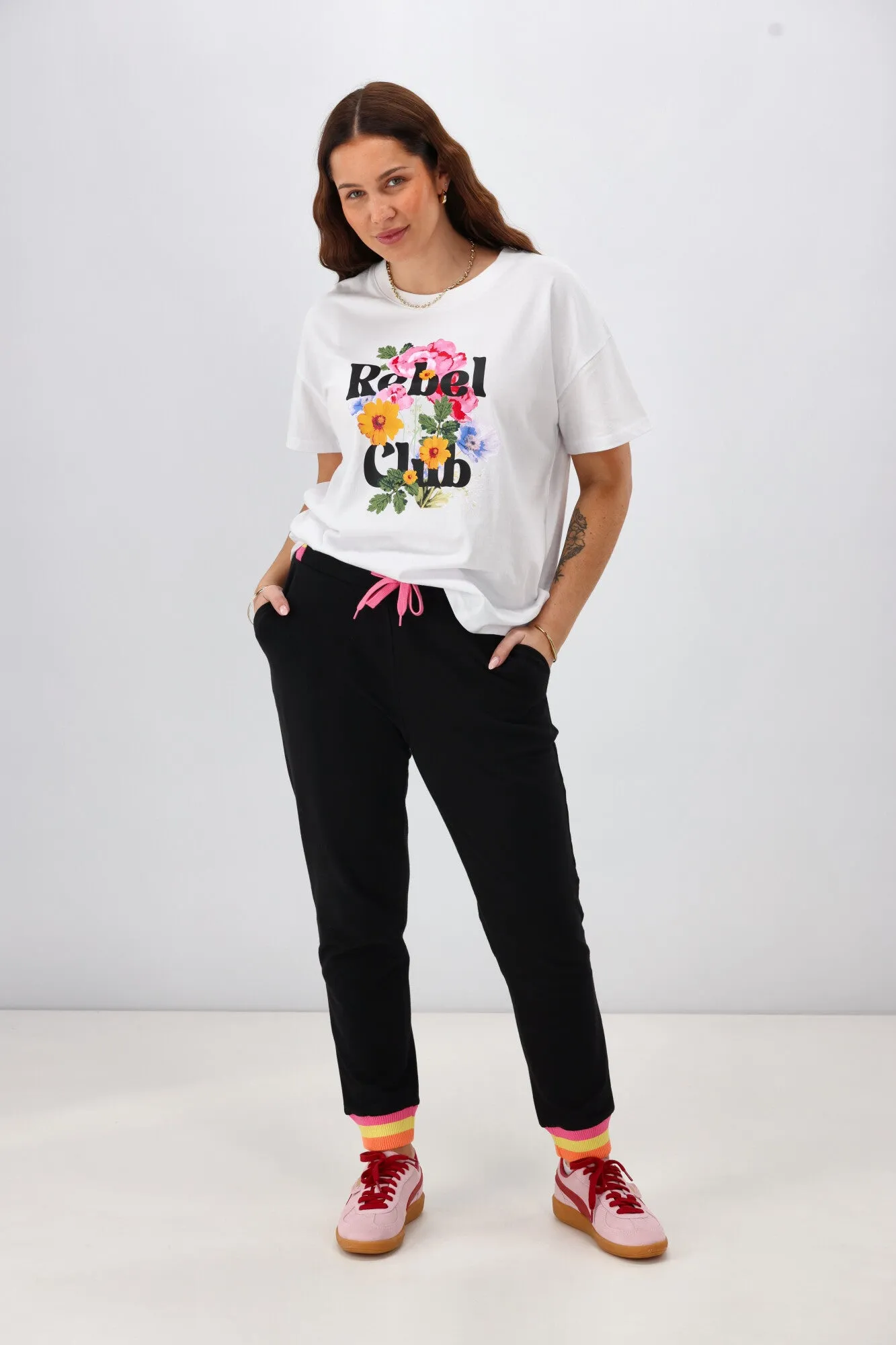 Rebel Club Keeley Track Pant Black Pre-Order Due Late May