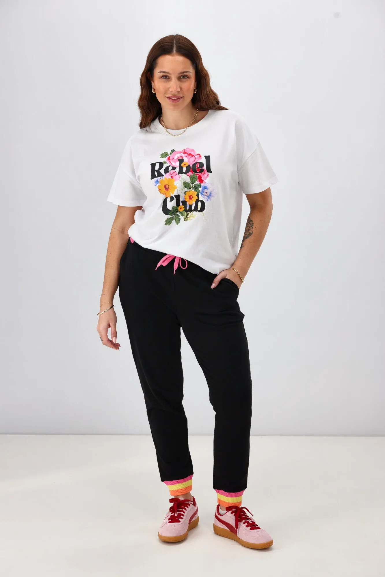 Rebel Club Keeley Track Pant Black Pre-Order Due Late May