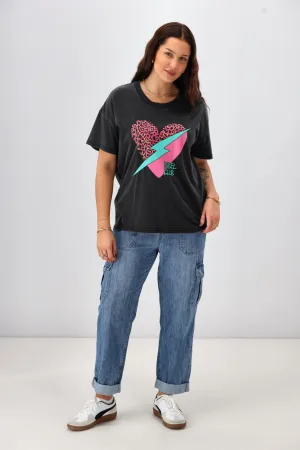 Rebel Club Lighting Love Tee Acid Black Pre-Order Due Late May