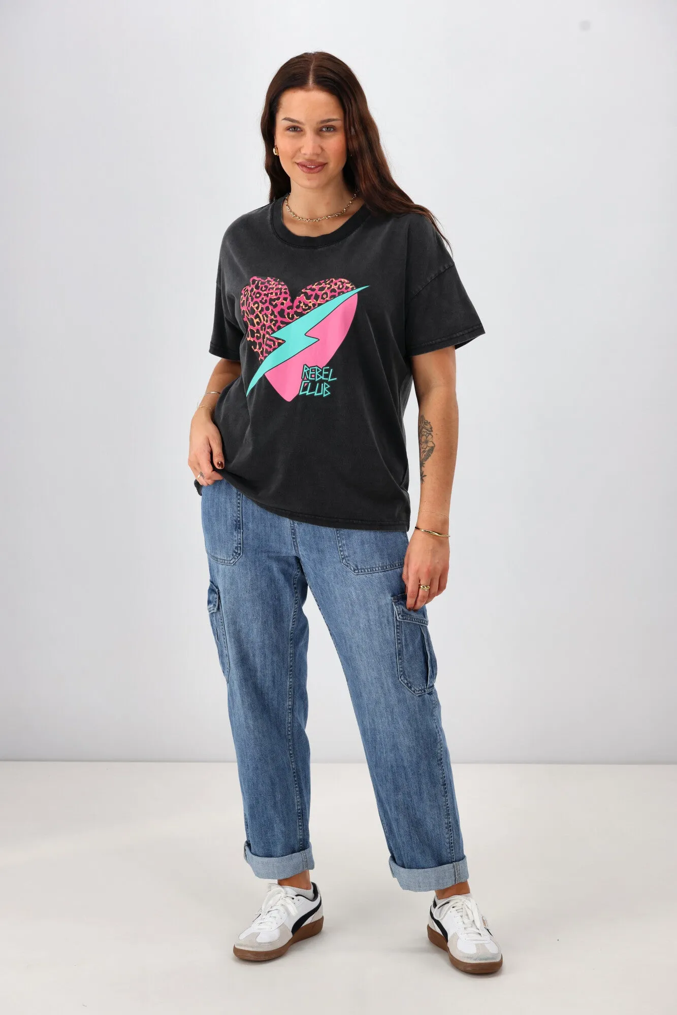 Rebel Club Lighting Love Tee Acid Black Pre-Order Due Late May