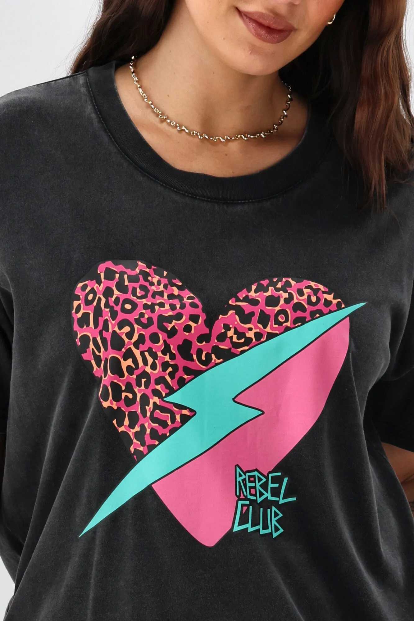 Rebel Club Lighting Love Tee Acid Black Pre-Order Due Late May