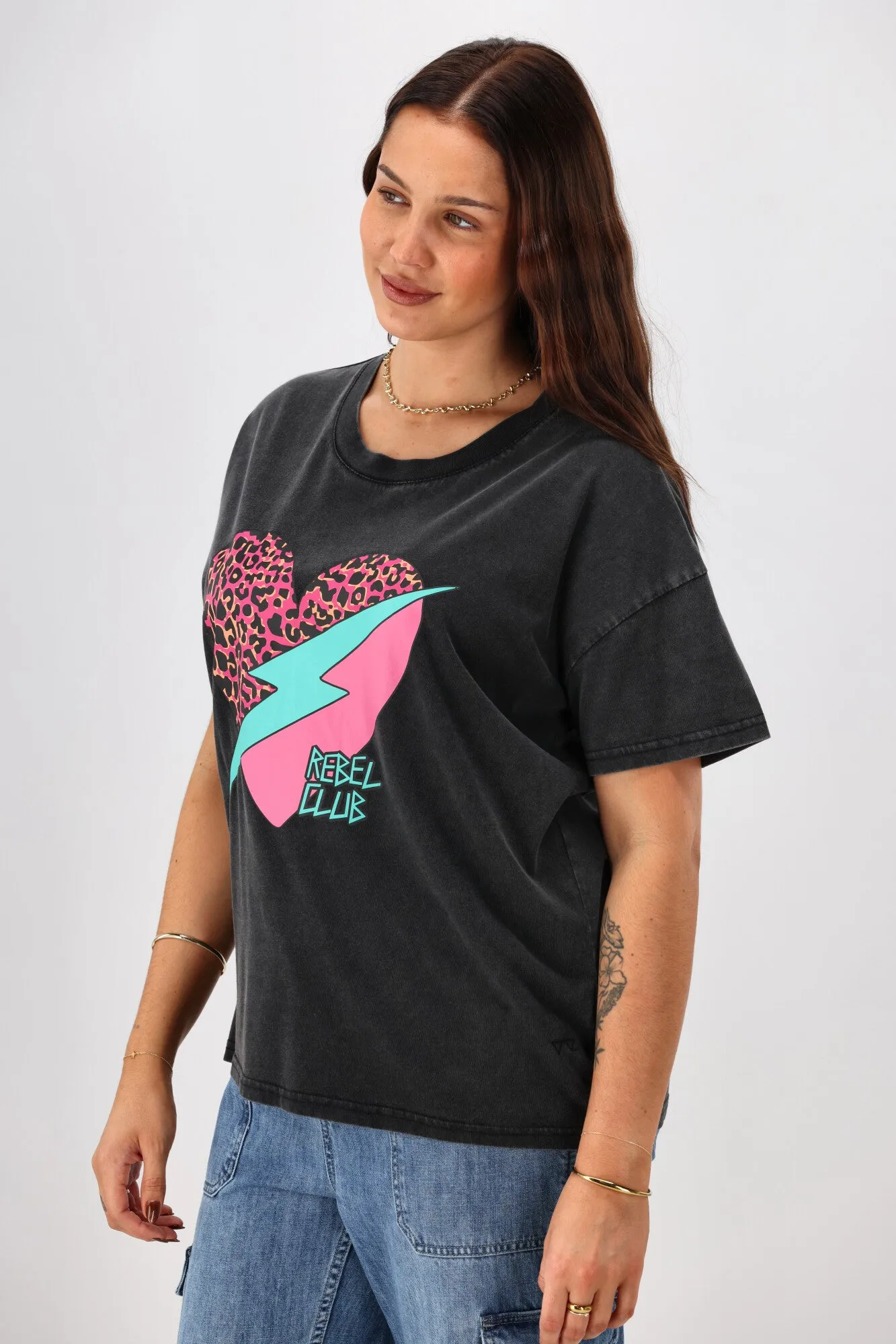 Rebel Club Lighting Love Tee Acid Black Pre-Order Due Late May
