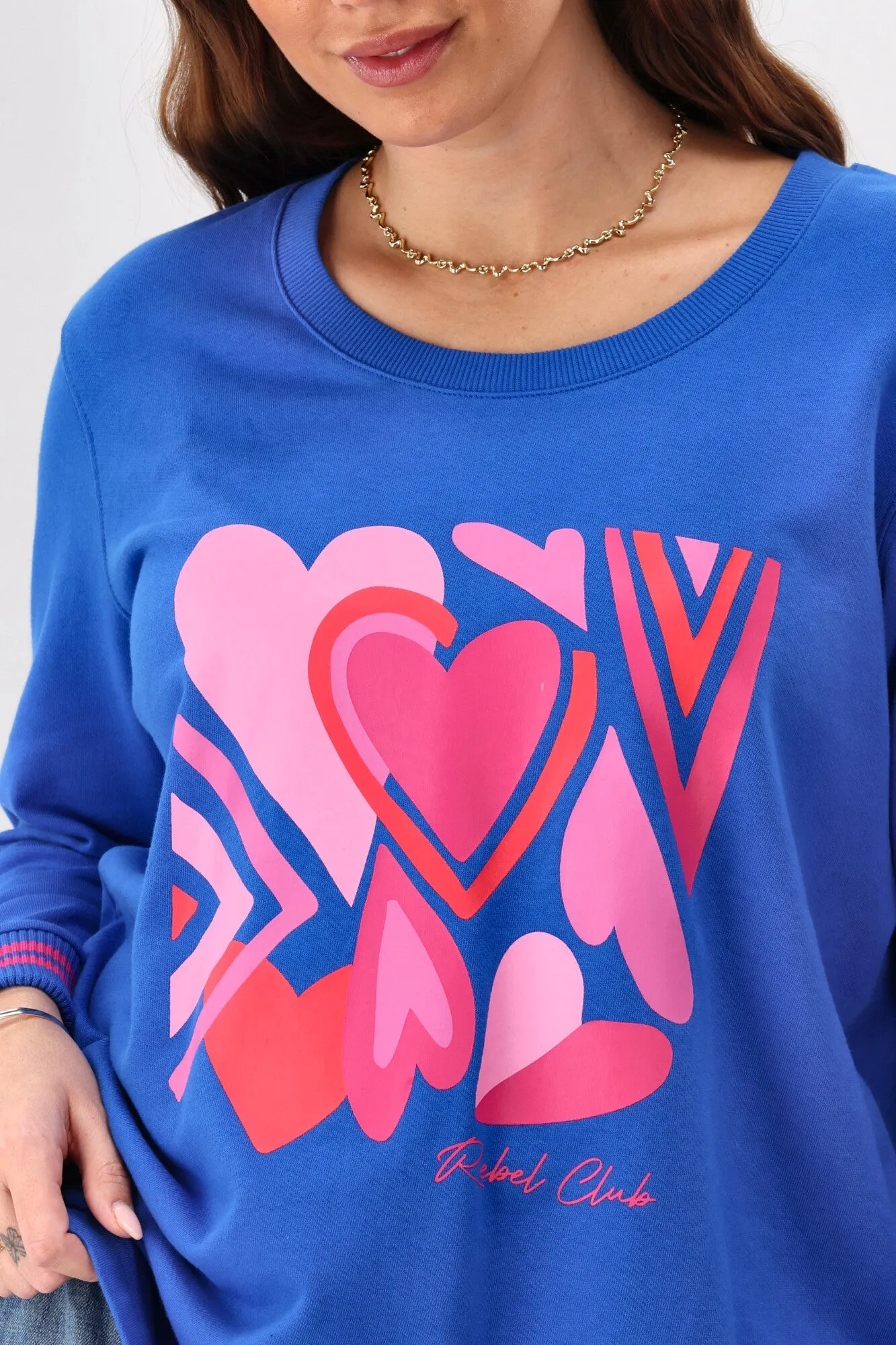 Rebel Club Stacked Heart Crew Blue Pre-Order Due Late May