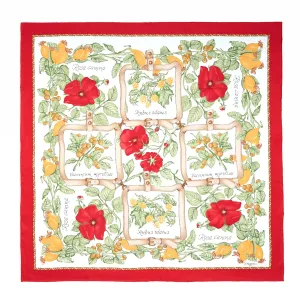 RED SILK SCARF 90