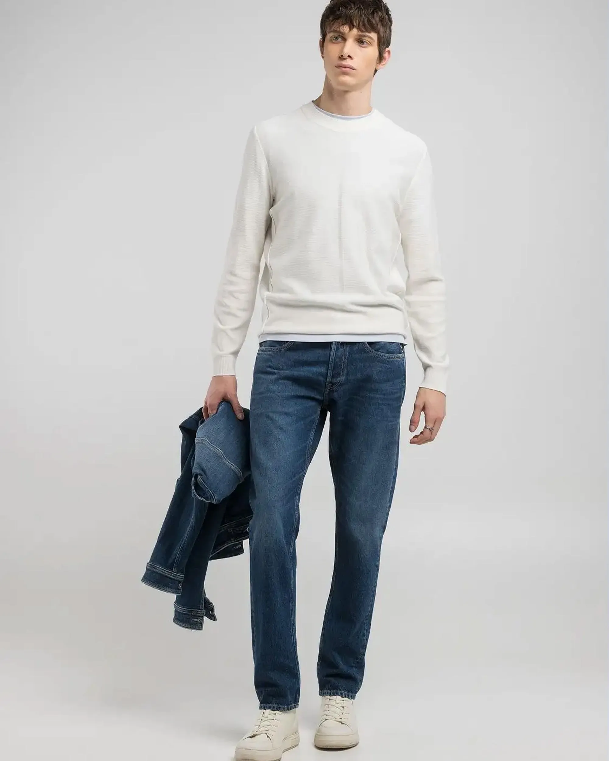Replay Grover Straight Fit Mens Jeans - Dark Blue