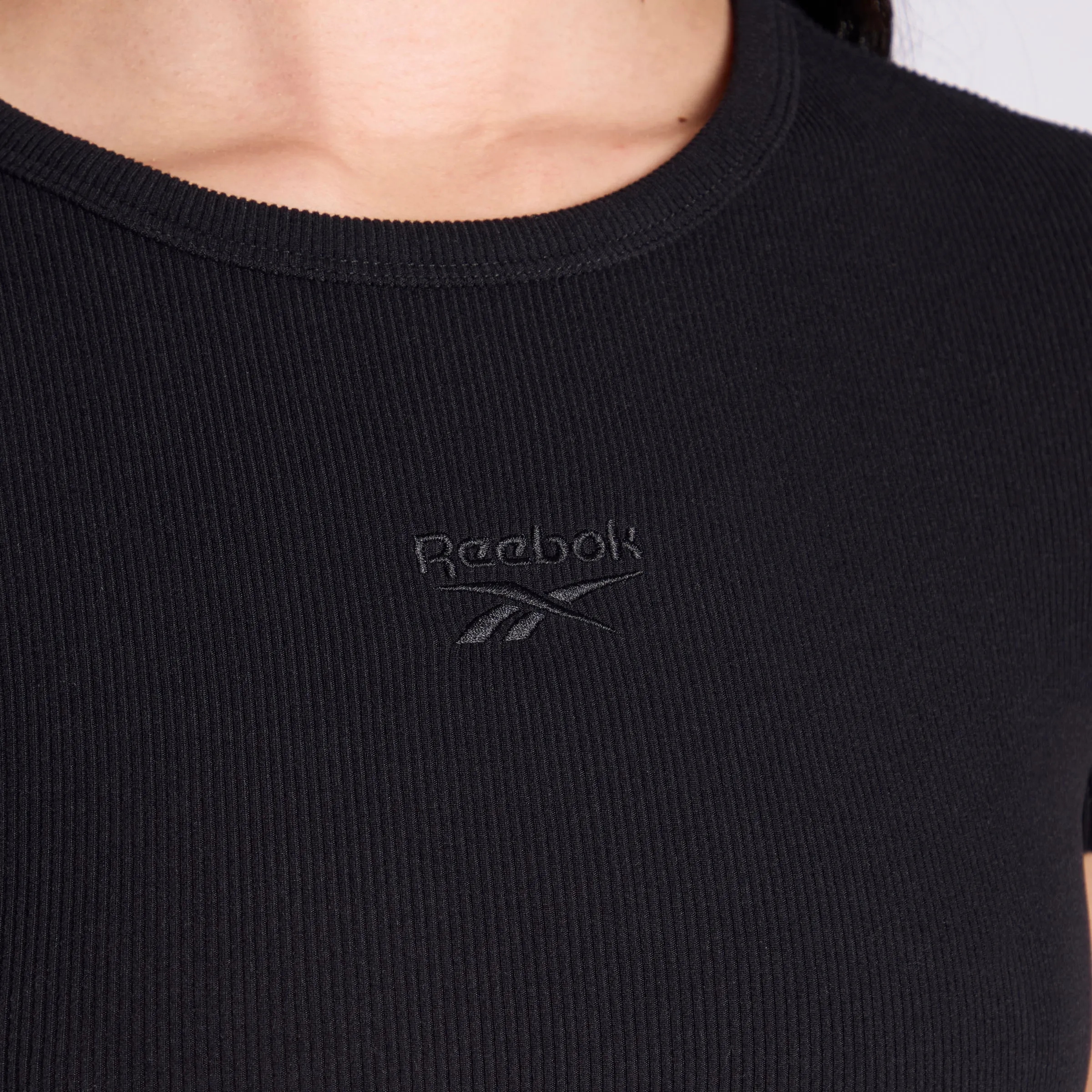 Ribbed Tee Black