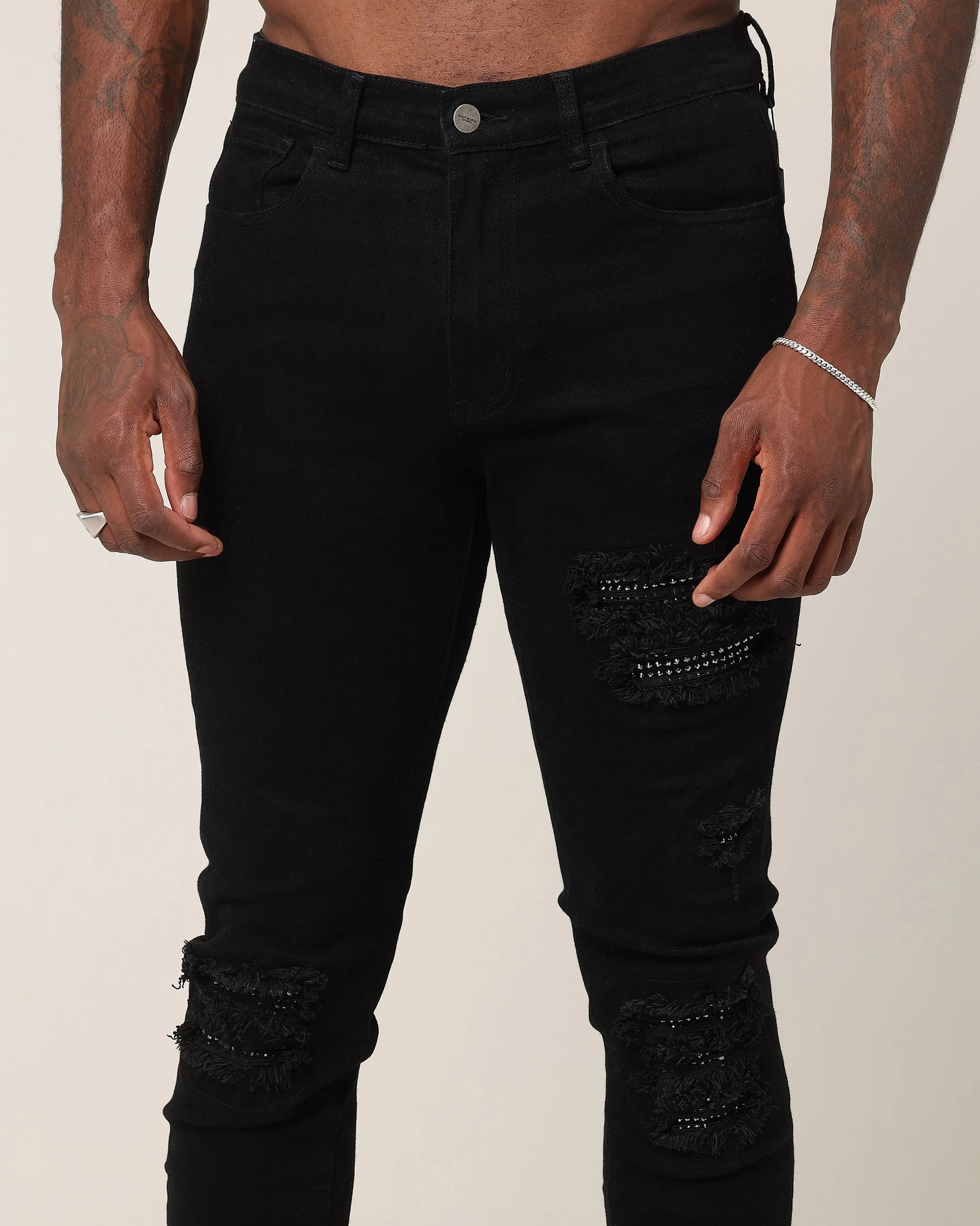 Saint Morta Bling Summum Jeans Black