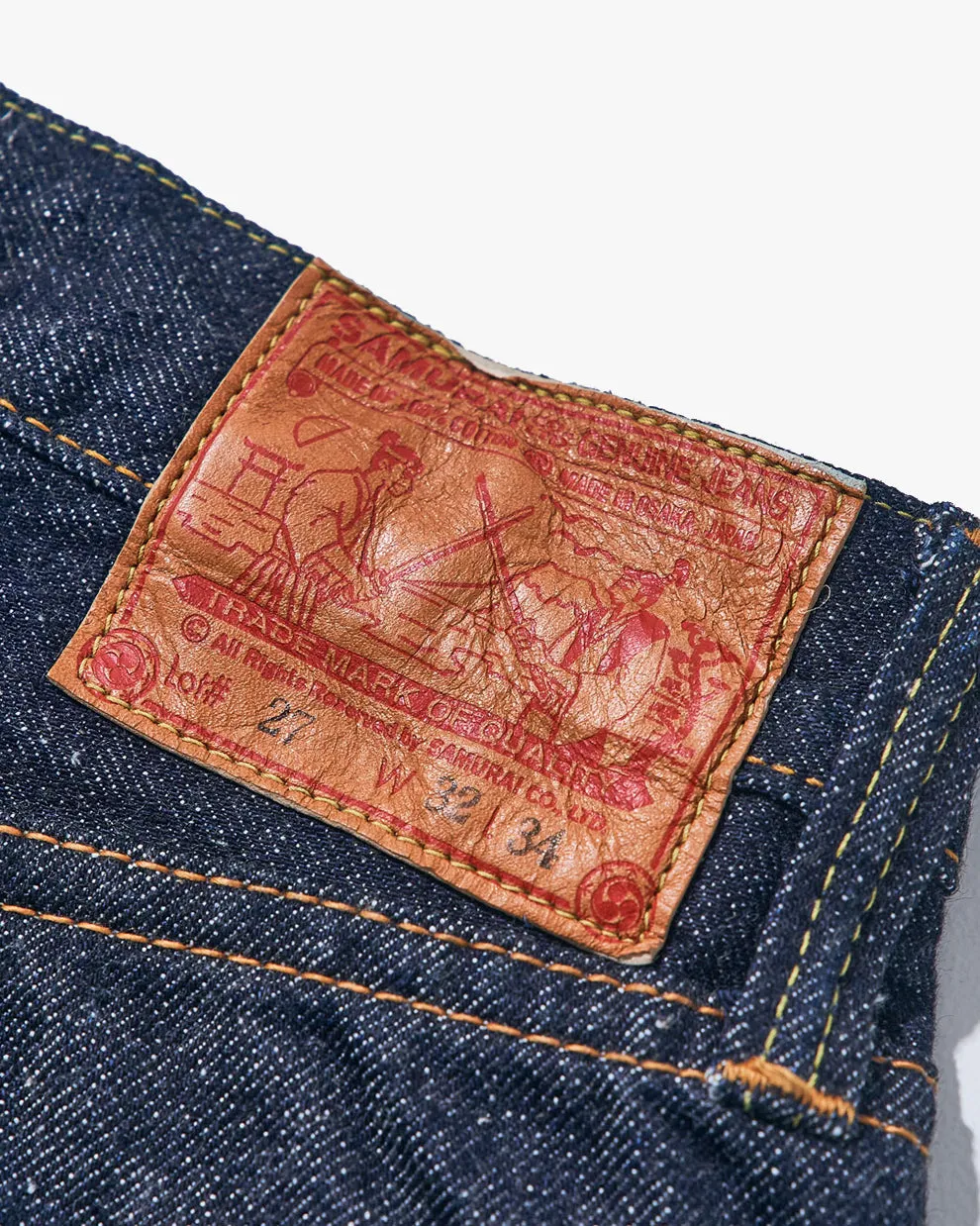 Samurai Jeans S0520XX Regular Tapered 15oz 'Otokogi' Selvedge Mens Jeans - Onewash