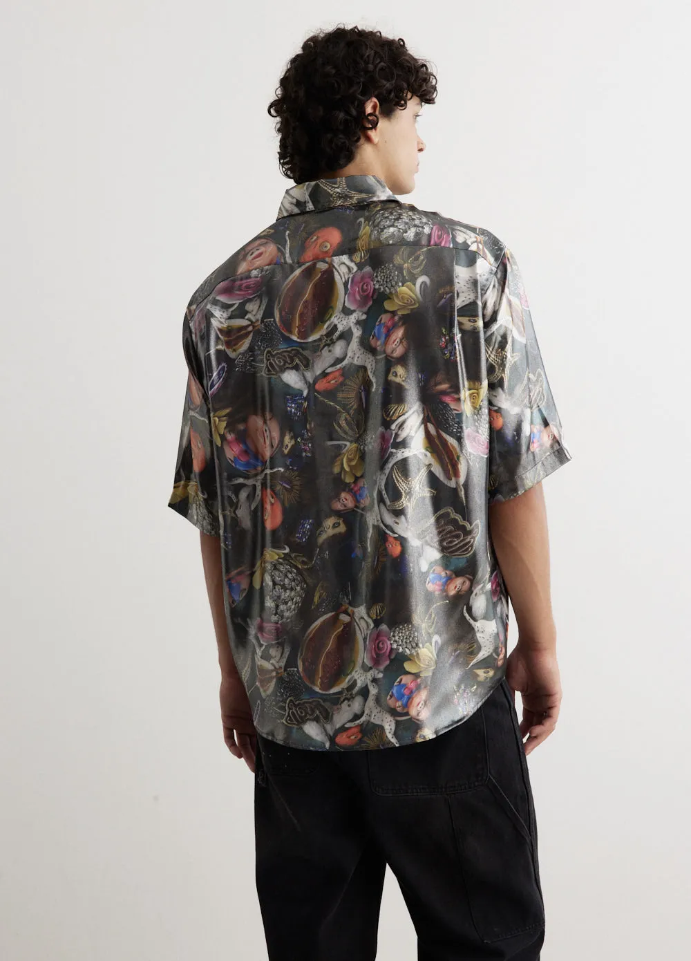 Sandrok Short Sleeve Foiled Print Shirt