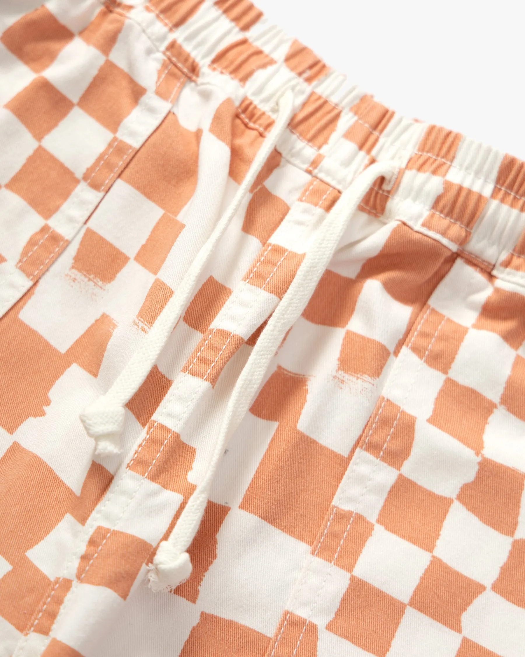 Service Works Drill Printed Chef Pant - Salmon Checker