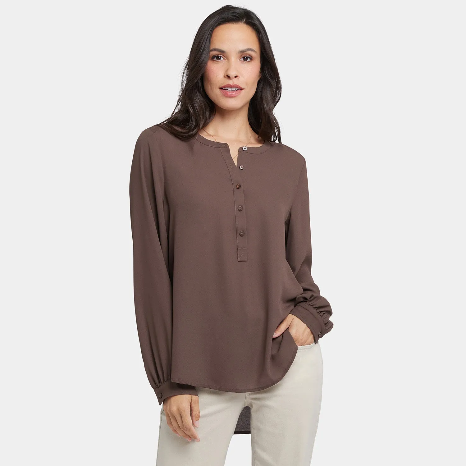 Simone Blouse - Coffee Bean