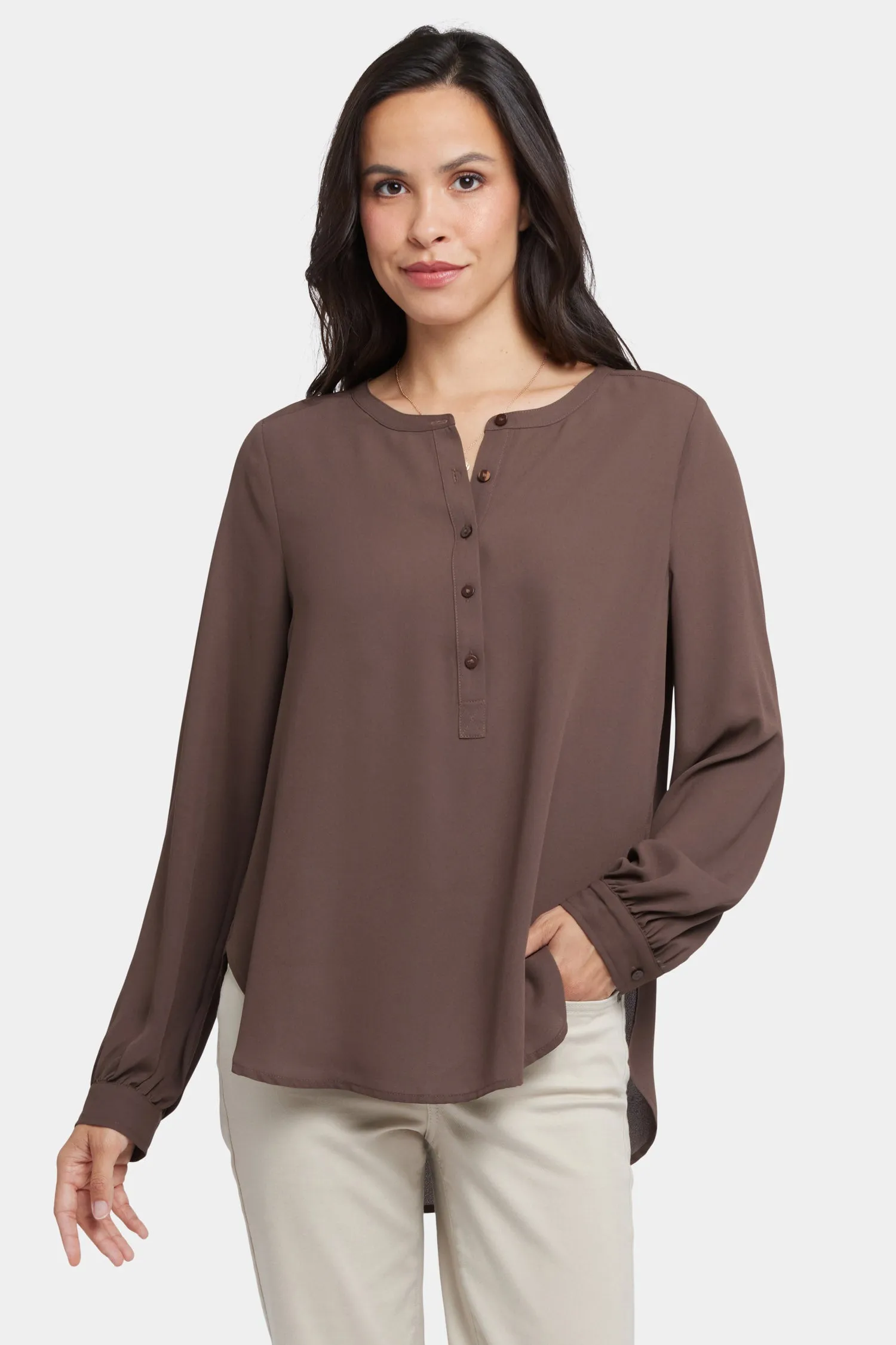 Simone Blouse - Coffee Bean