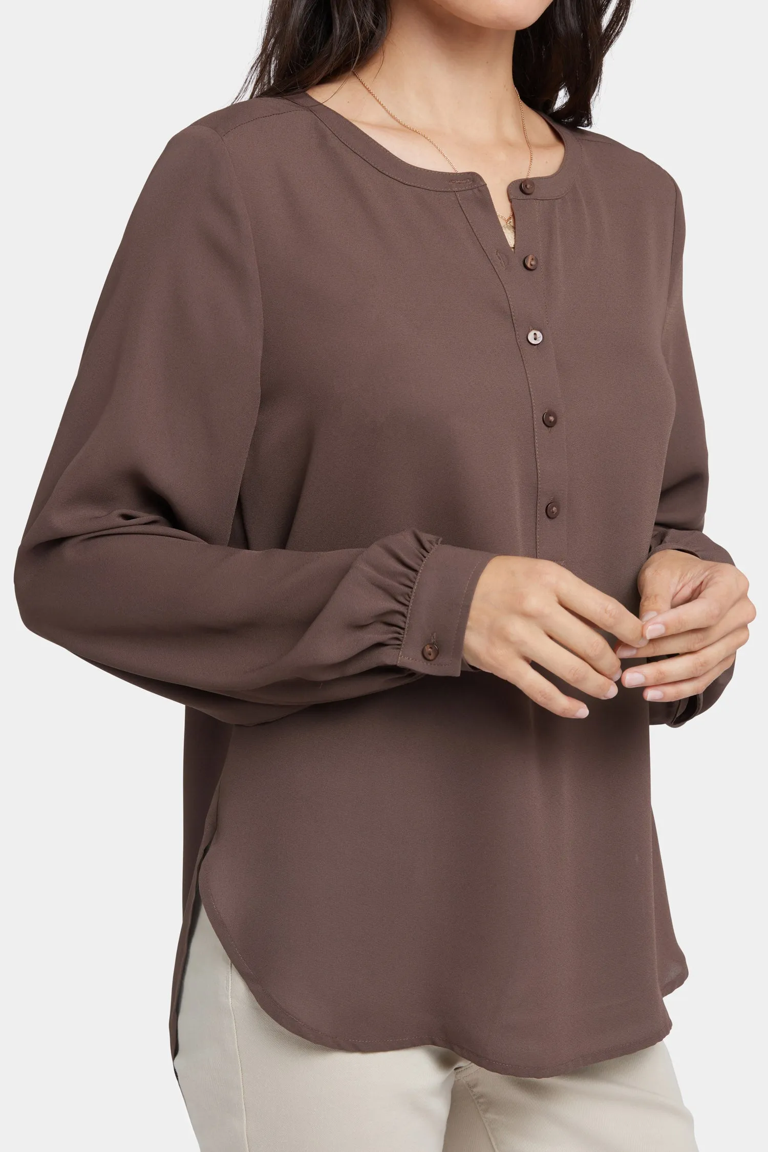 Simone Blouse - Coffee Bean
