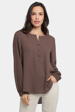 Simone Blouse - Coffee Bean