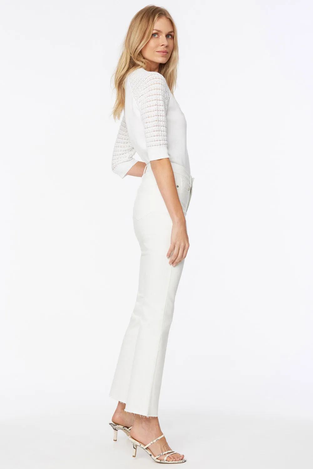 Slim Bootcut Ankle Jeans In Petite - Optic White