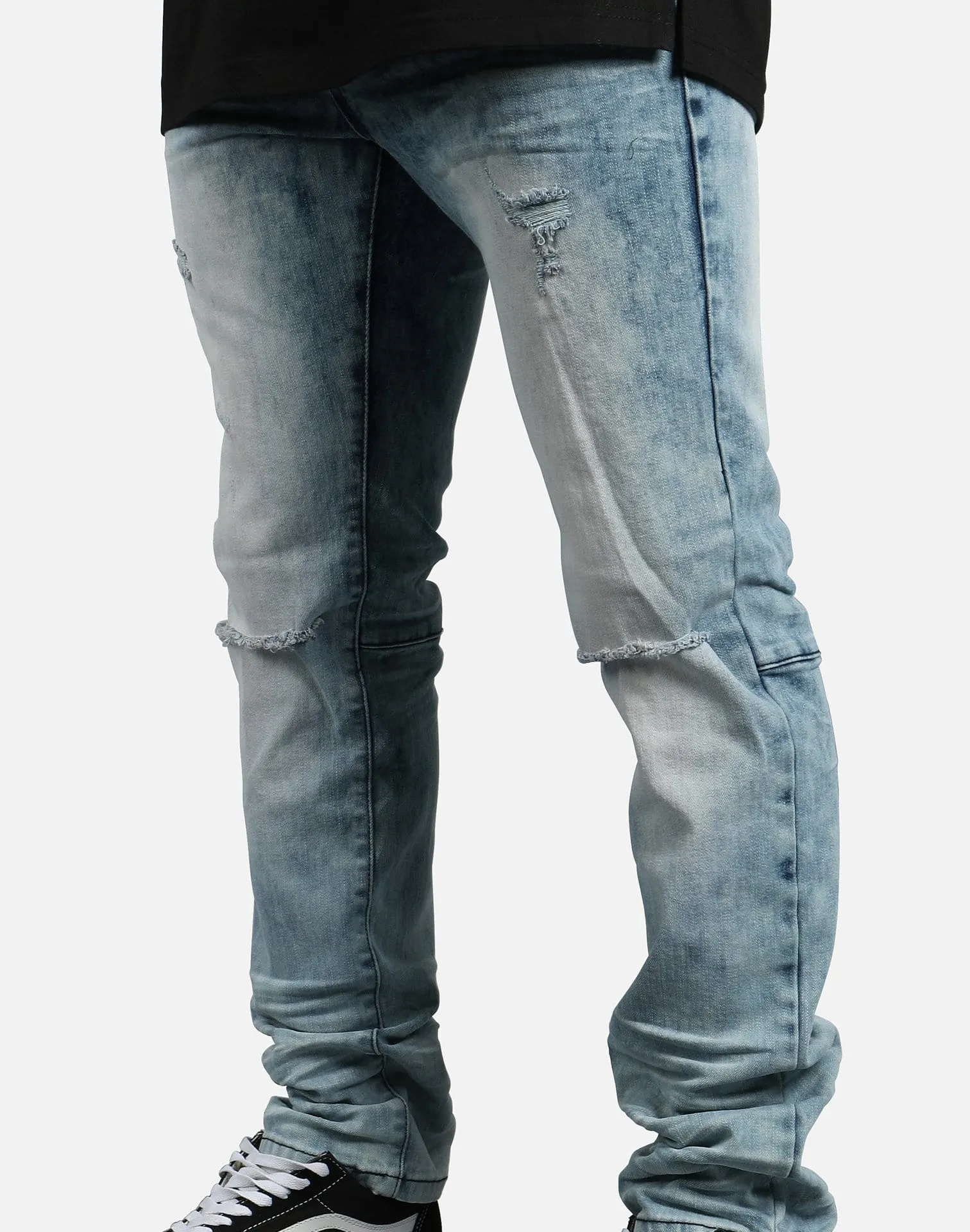 Smoke Rise BASIC KNEE RIP JEANS