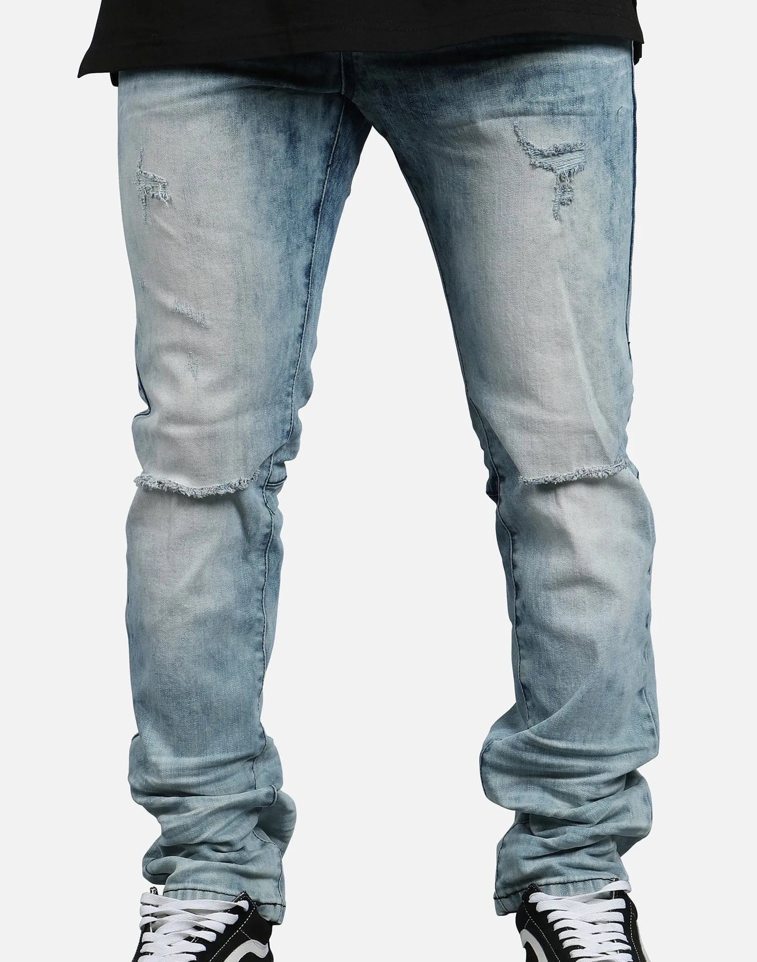 Smoke Rise BASIC KNEE RIP JEANS