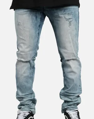 Smoke Rise BASIC KNEE RIP JEANS